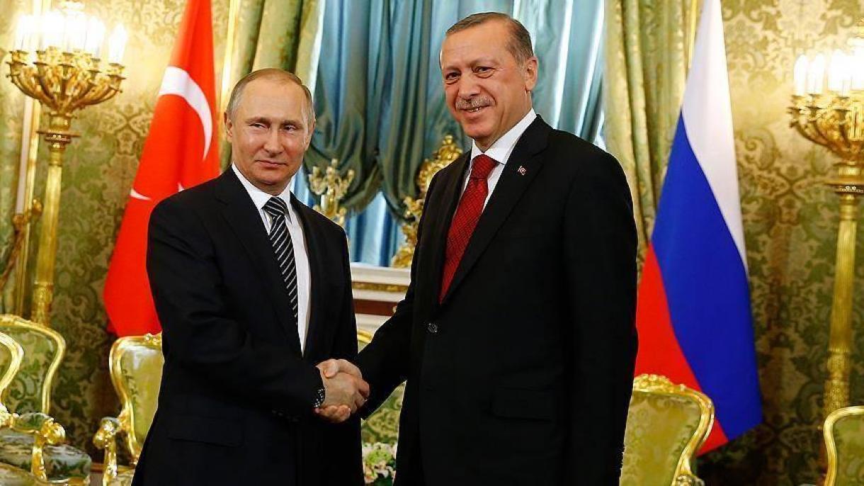 پوتین سالروز تاسیس جمهوری ترکیه را به اردوغان تبریک گفت