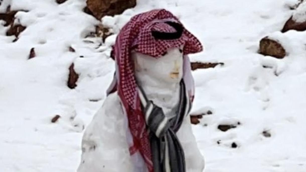 Сауд Арабия жаңы жылды кар менен тосуп алды