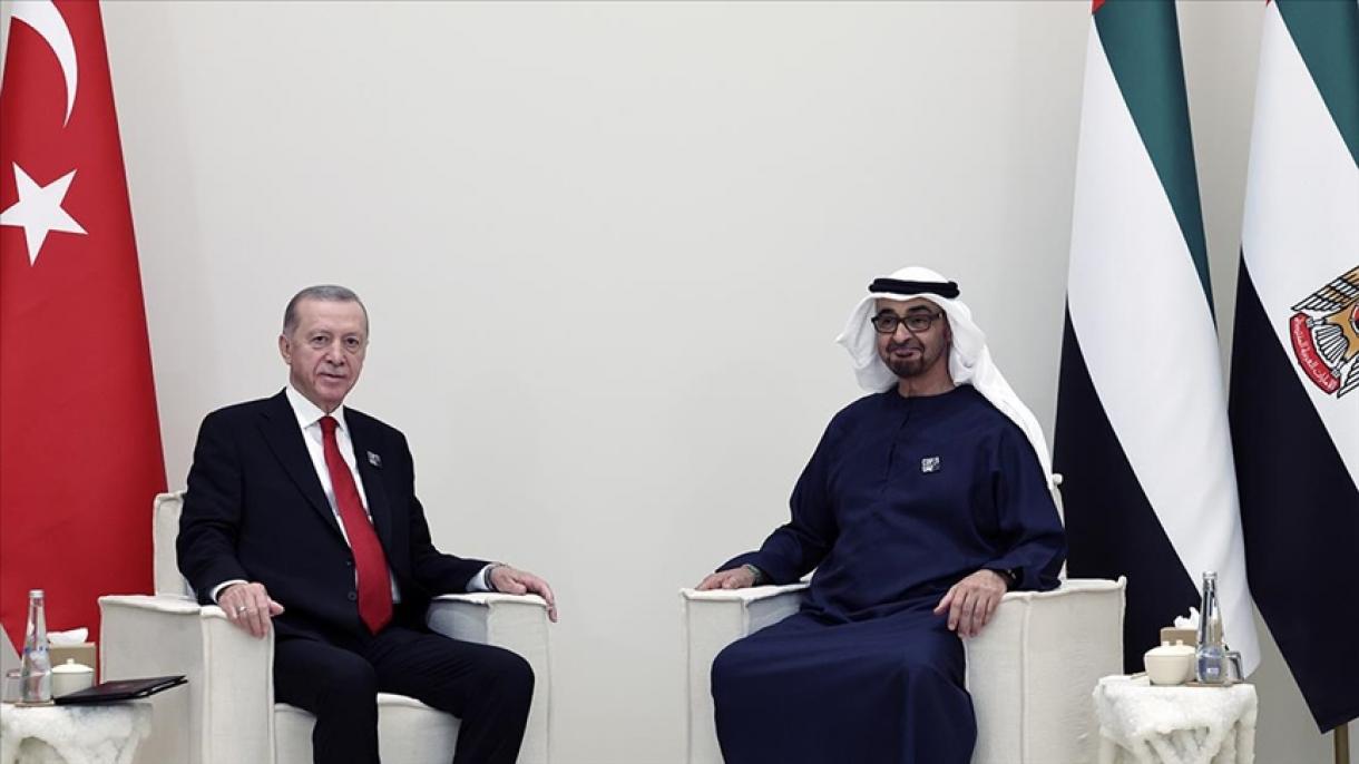 صدر رجب طیب ایردوان کی متحدہ عرب امارات کے صدر محمد بن زید النہیان کو ترکیہ کا دورہ کرنے کی دعوت