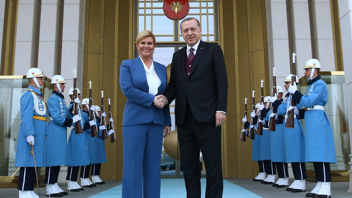Prezident Erdo'g'an Xorvatiya prezidenti Kitarovich bilan ko'rishdi