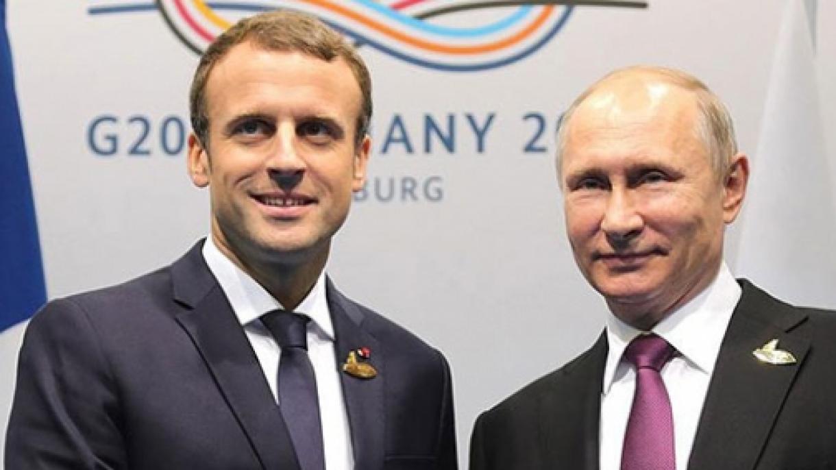 Macron e Putin discutem a situação em Guta Oriental