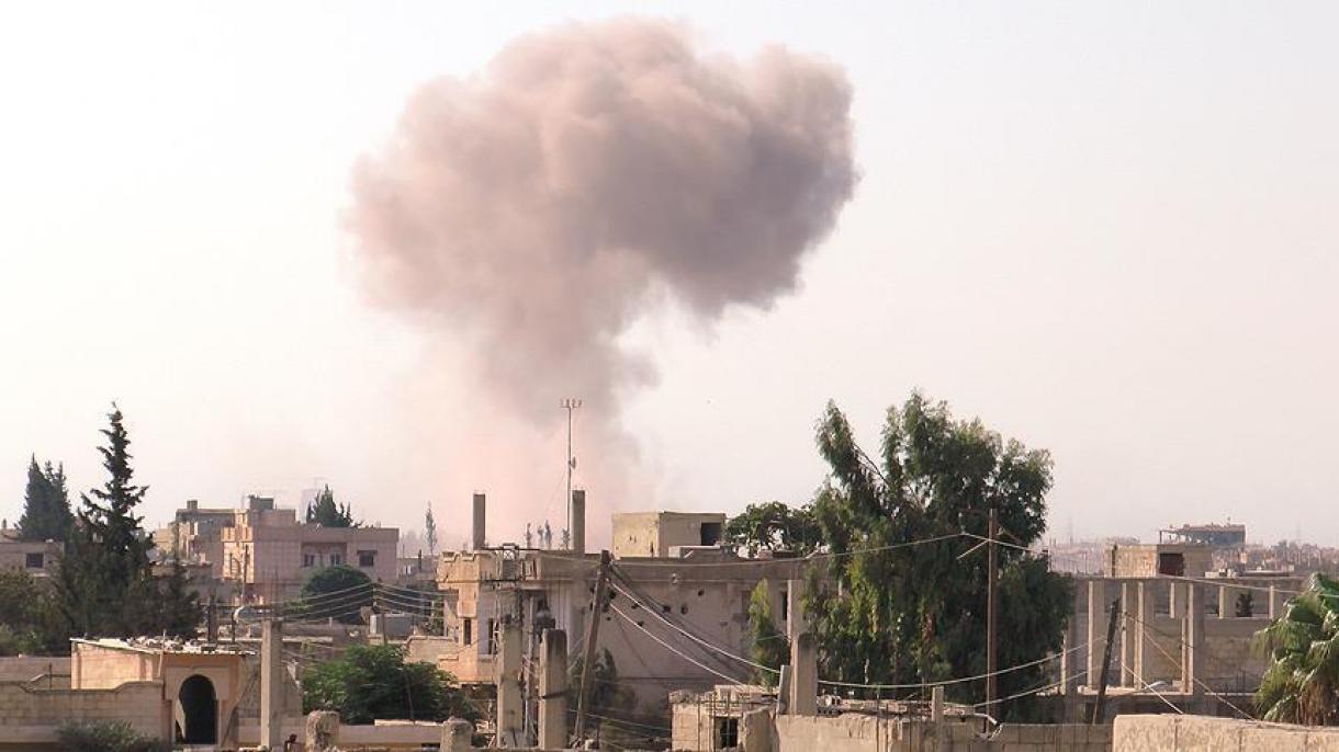 حمله جنگنده های رژیم اسد به شهرستان تلبیسه در حمص