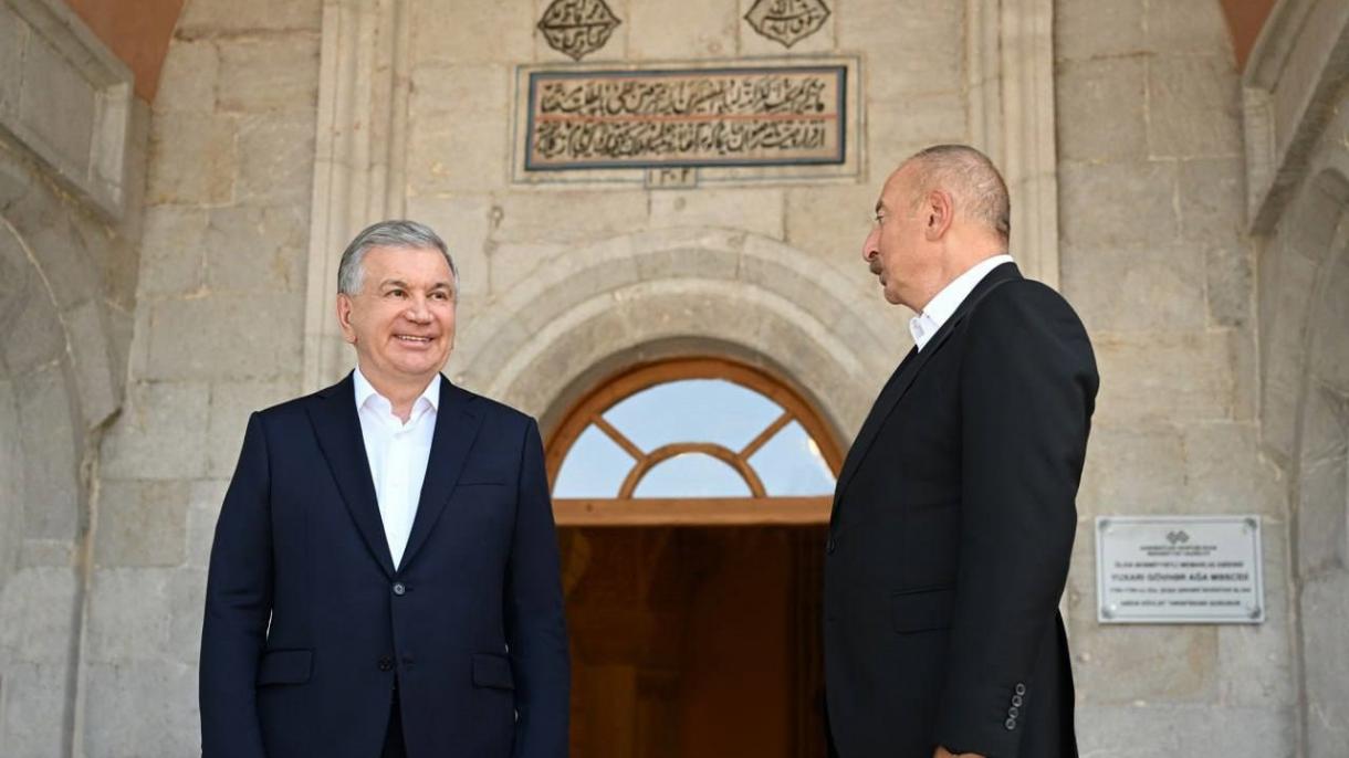 Mirziyayev Aliyev Karabağ Şuşa Azerbaycan Özbekistan.jpg