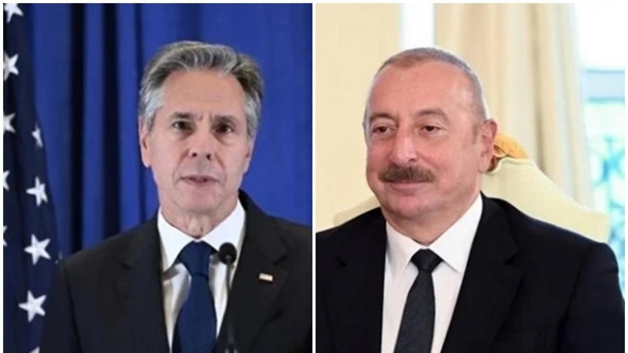 Blinken Ozarbayjon Prezidenti Ilhom Aliyev bilan muloqot qildi