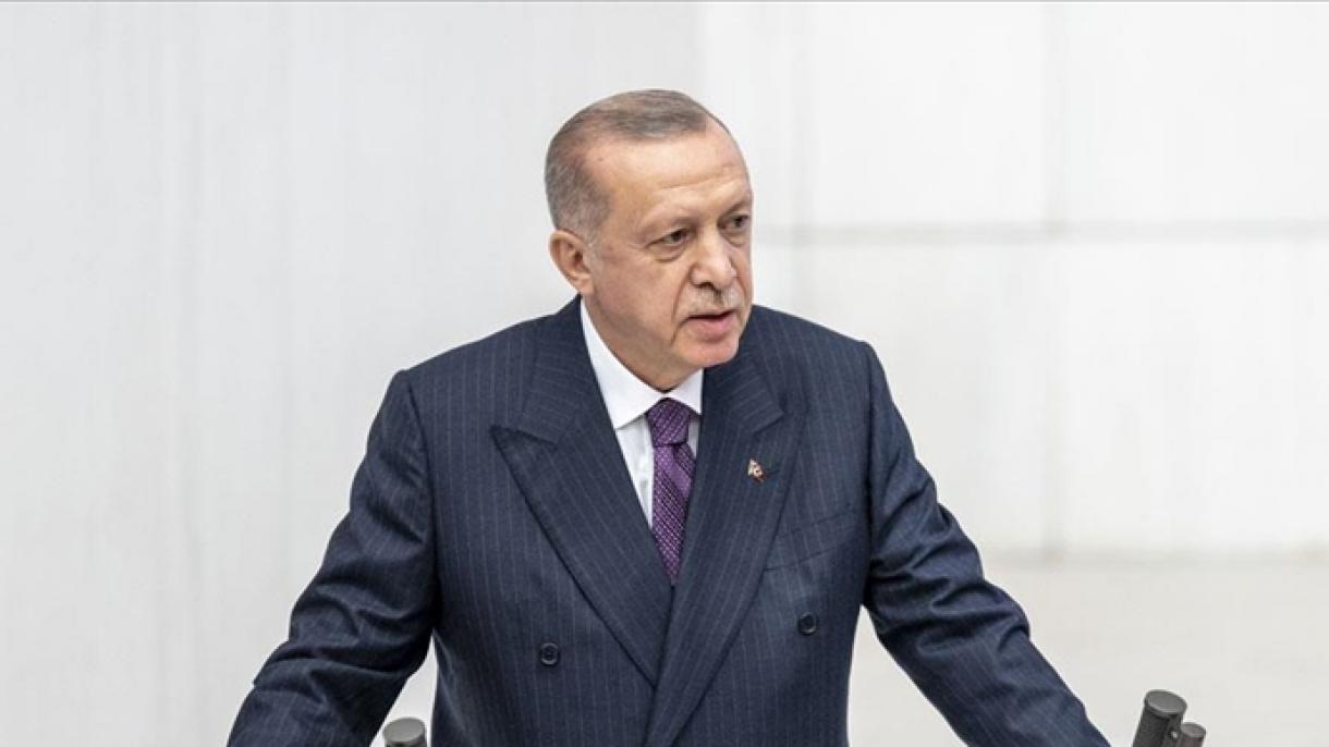 اردوغان، تورکیه بؤیوک میللت مجلیسی آچیلیشیندا دانیشدی