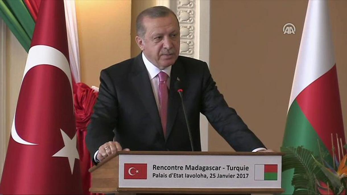 اردوغان: ماداگاسکار میتواند از تجارب ما استفاده کند