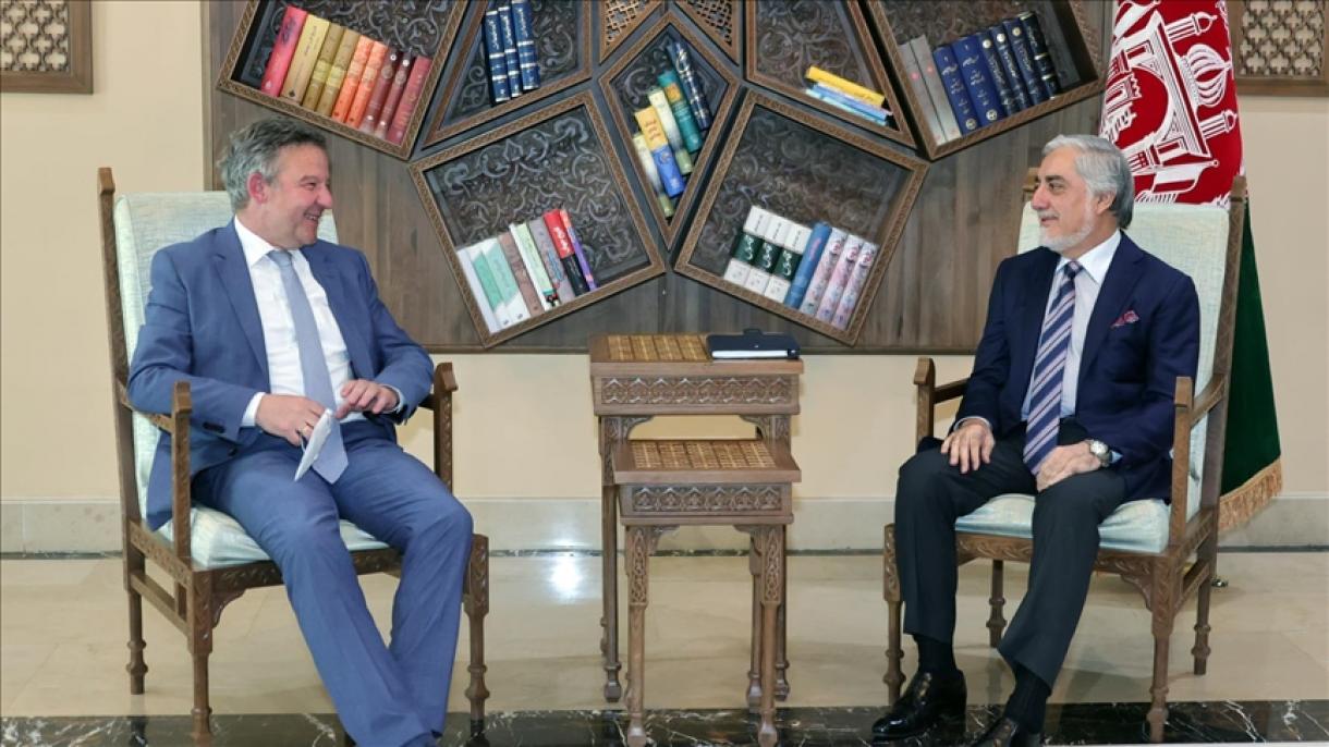 عبدالله عبدالله با نماینده ویژه آلمان در کابل دیدار کرد