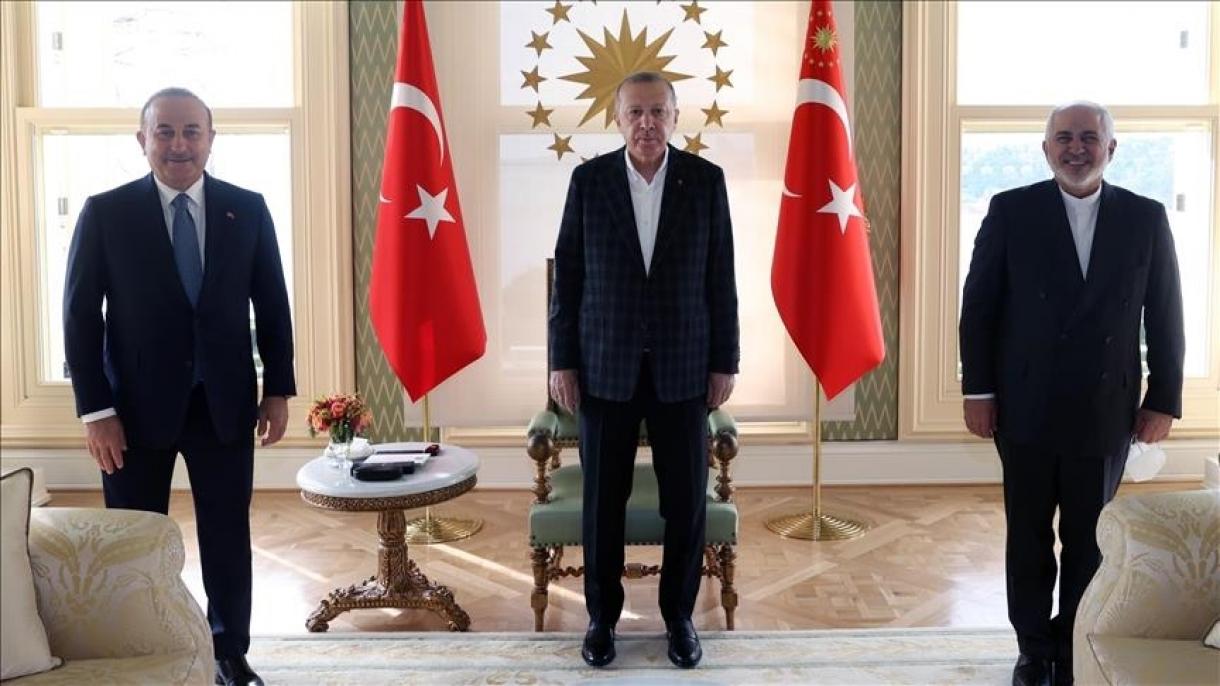 پیام وزیر خارجه ایران درباره دیدار خود با اردوغان و چاووش‌اوغلو